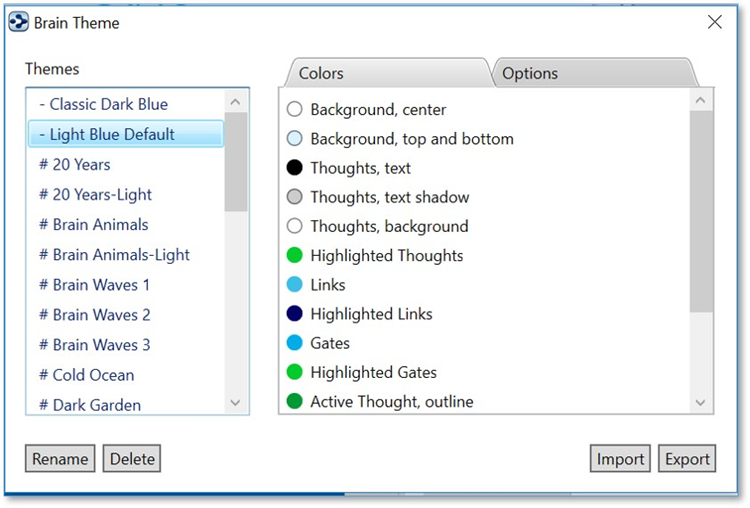 思维导图TheBrain基础实操教程——选择主题并自定义主题颜色 思维导图TheBrain基础实操教程——选择主题并自定义主题颜色