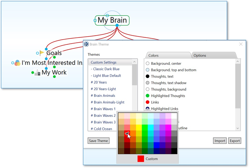 思维导图TheBrain基础实操教程——选择主题并自定义主题颜色 思维导图TheBrain基础实操教程——选择主题并自定义主题颜色