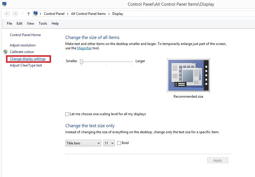 显示设置 显示设置