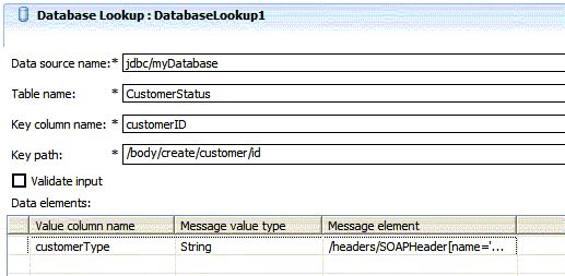 Database lookup 属性